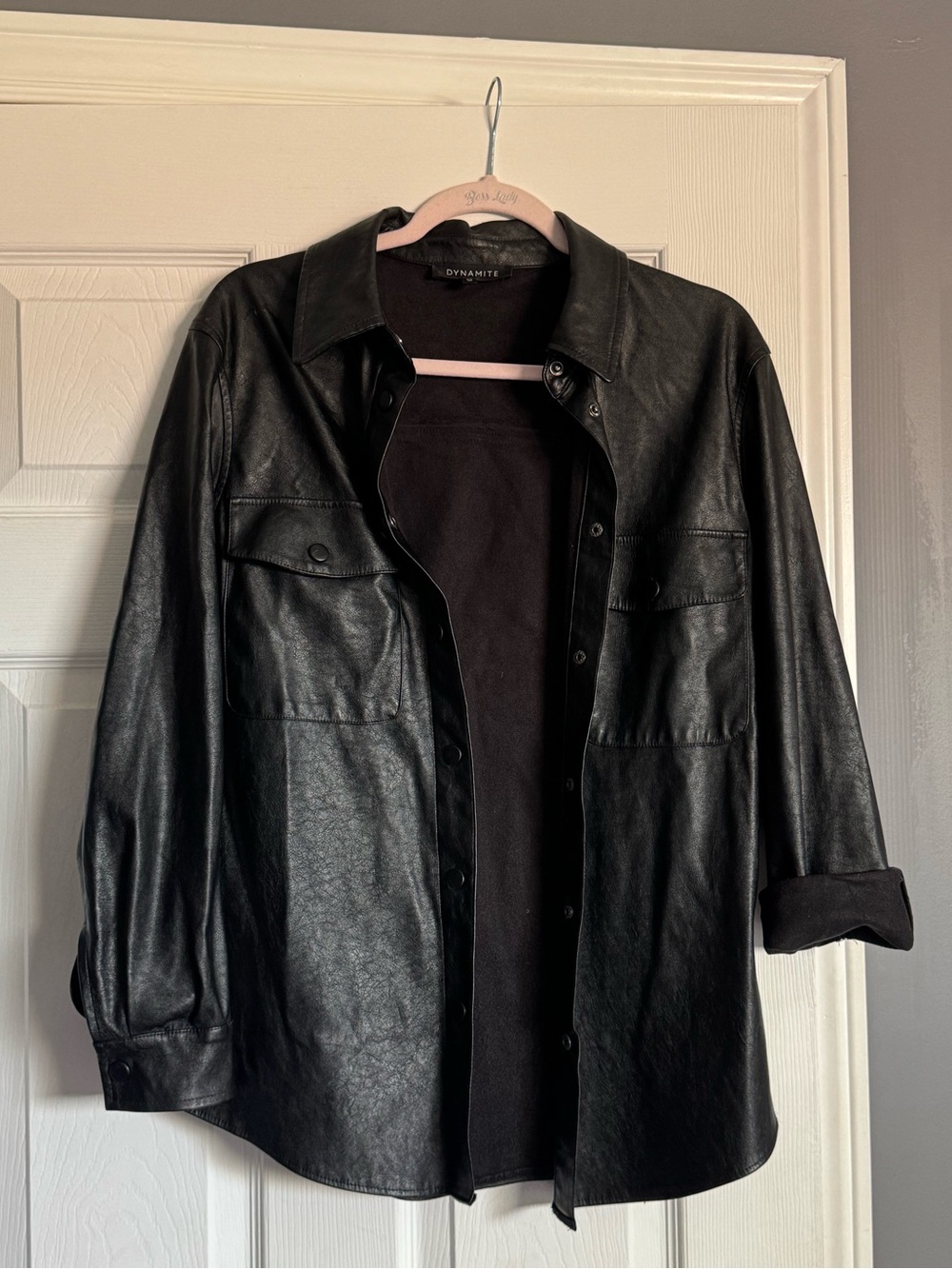 Dynamite Black Leather Jacket